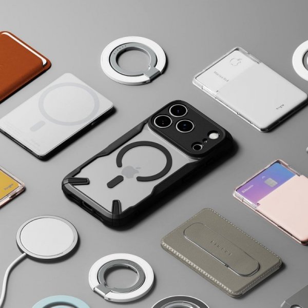 Pancerne Etui MagSafe iPhone 17 Pro Max Ringke Fusion-X Przezroczyste plecki / Czarna ramka