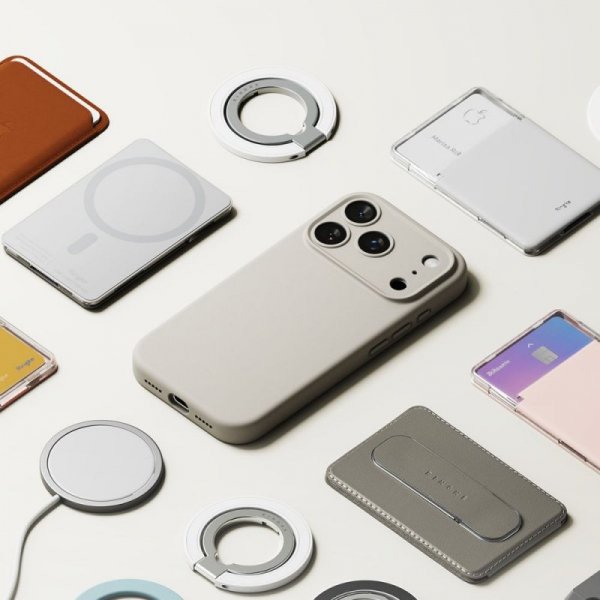 Etui Ringke Silicone Magnetic do iPhone 17 Pro Max – Stone (MagSafe) Szare