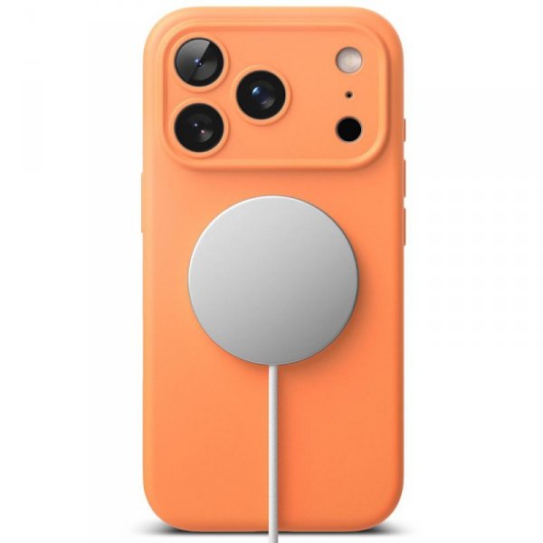 Etui Ringke Silicone Magnetic do iPhone 17 Pro – Tangerine (MagSafe) Pomarańczowe