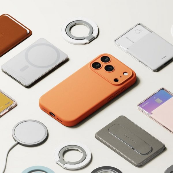 Etui Ringke Silicone Magnetic do iPhone 17 Pro – Tangerine (MagSafe) Pomarańczowe