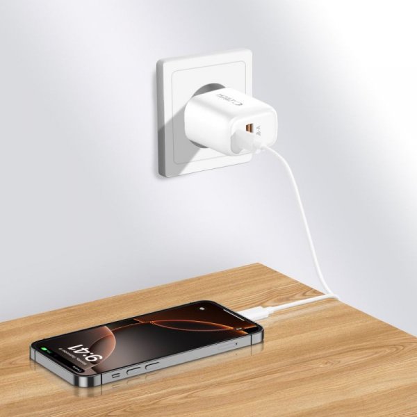 TECH-PROTECT NCA30 2-PORT NETWORK CHARGER PD 30W / QC3.0 WHITE