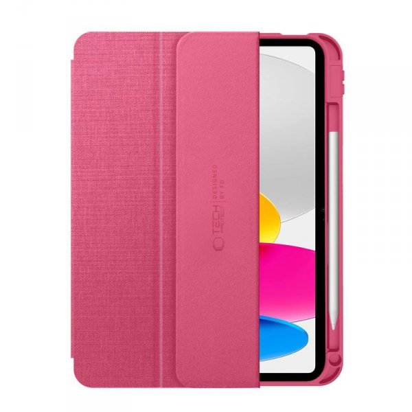 TECH-PROTECT SC PEN CANVAS – Etui do iPad 10.9 (10. gen. 2022) / 11 (A16, 11. gen. 2025) z miejscem na rysik – Magenta Bloom