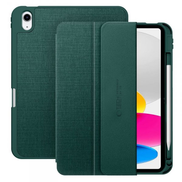 TECH-PROTECT SC PEN CANVAS – Etui do iPad 10.9 (10. gen. 2022) / 11 (A16, 11. gen. 2025) z miejscem na rysik – Moss Green