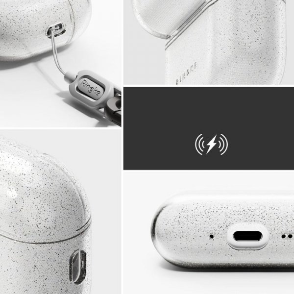 Etui Ringke Air do Apple AirPods Pro 3 – Glitter Clear Przezroczyste z brokatem