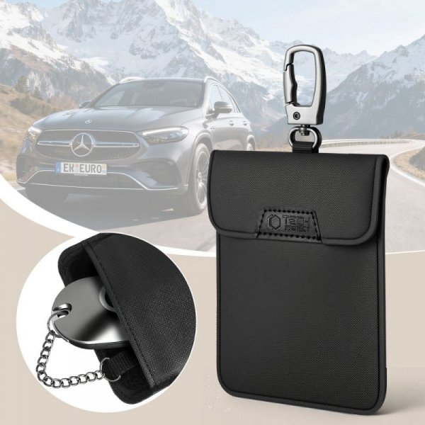 Klatka Faradaya Etui na Kluczyki SamochodoweTech-Protect KLR400 Etui Blokujące Sygnał RFID Keyless Black