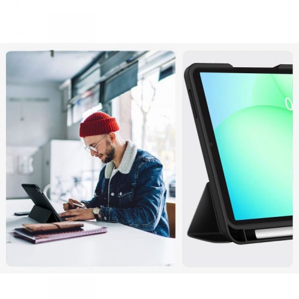 Etui z Miejscem na Rysik do Samsung Galaxy Tab A9 / A11 8.7 - Tech-Protect SC Pen - Czarne