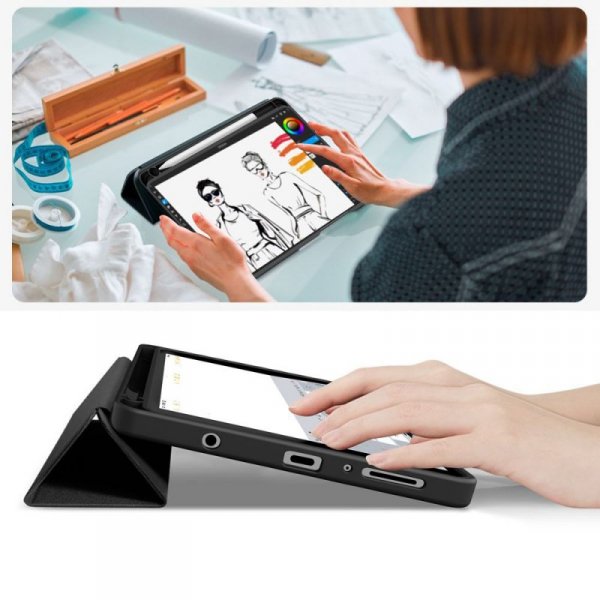 Etui z Miejscem na Rysik do Samsung Galaxy Tab A9 / A11 8.7 - Tech-Protect SC Pen - Czarne