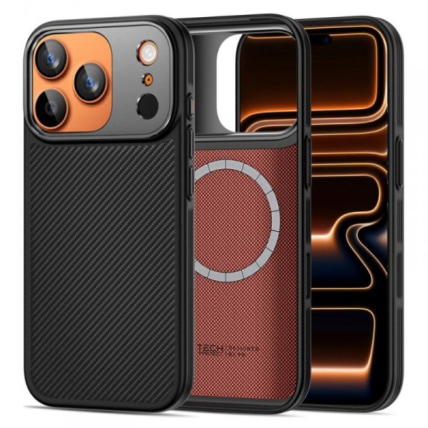 Karbonowe Etui MagSafe iPhone 17 Pro Tech-Protect Kevlar Aramidowe