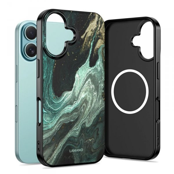 Etui Magnetyczne Tech-Protect Lamano MagSafe do iPhone 16 Verde Aura
