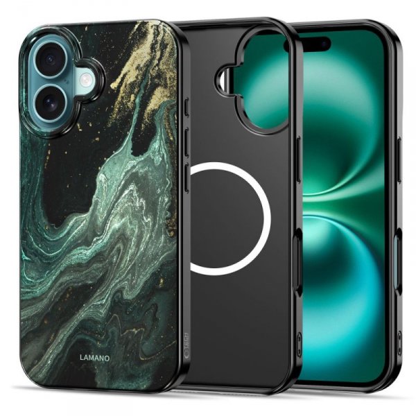 Etui Magnetyczne Tech-Protect Lamano MagSafe do iPhone 16 Verde Aura