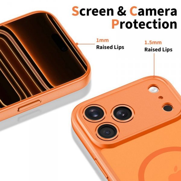 Etui Magnetyczne Tech-Protect BasicMag MagSafe do iPhone 17 Pro Matte Cosmic Orange (Matowy Pomarańcz)