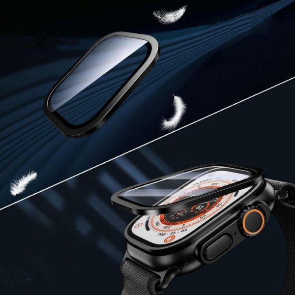 Szkło Hartowane z Ramką Tech-Protect Glass Ring do Apple Watch Ultra 1 / 2 / 3 (49 mm) Titanium