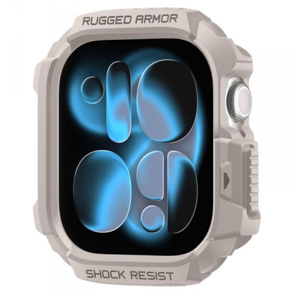 Etui ochronne Spigen Rugged Armor V2 do Apple Watch 10 / 11 (42mm) – Beżowe