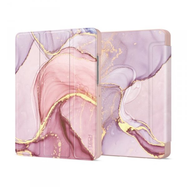 Etui we wzory do Samsung Galaxy Tab A9 8.7 - Tech-Protect SmartCase - Marmur (Marble)