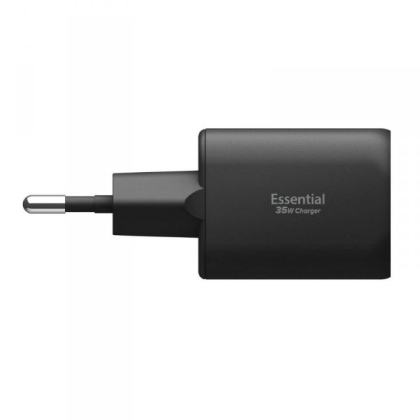 Ładowarka Sieciowa Spigen 35W 2-Porty USB-C + ASB-A Czarna