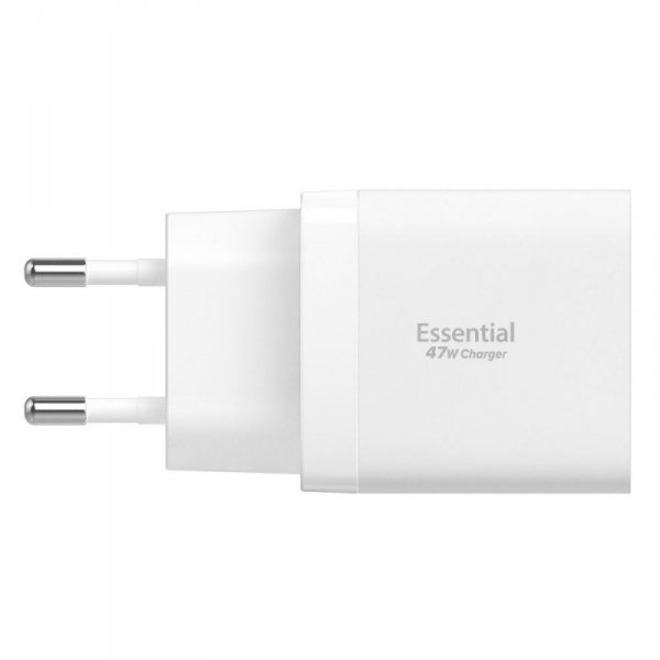 Ładowarka Sieciowa Spigen 47W 2-Porty USB-C – Biała
