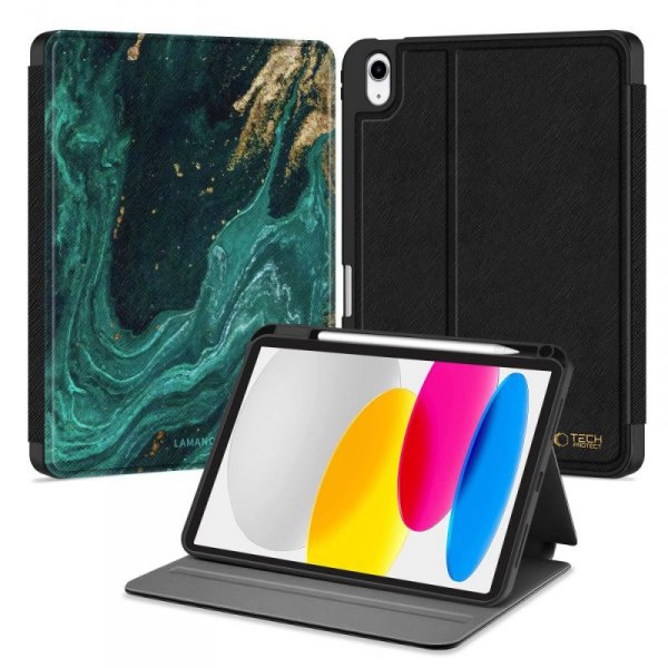 Tech-Protect Lamano – Etui do iPad 10.9 (10. gen. 2022) / 11 (A16, 11. gen. 2025) – Verde Aura