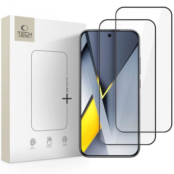 Szkło Hartowane na Cały Ekran Tech-Protect Glass Fit+ 2-Pack do Xiaomi POCO F8 Pro Black