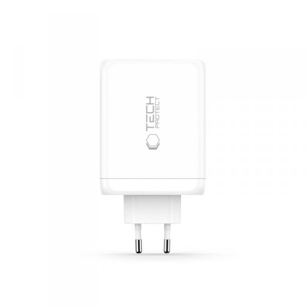 Szybka Ładowarka Sieciowa Tech-Protect NC200W-GaN 4-Port PD 200W QC3.0 White
