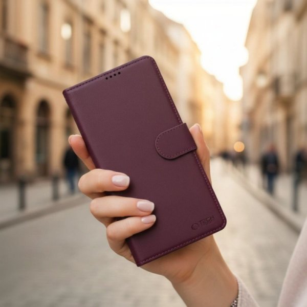 Etui z klapką do Samsung Galaxy S26 Portfel Mulberry Ciemnofioletowe