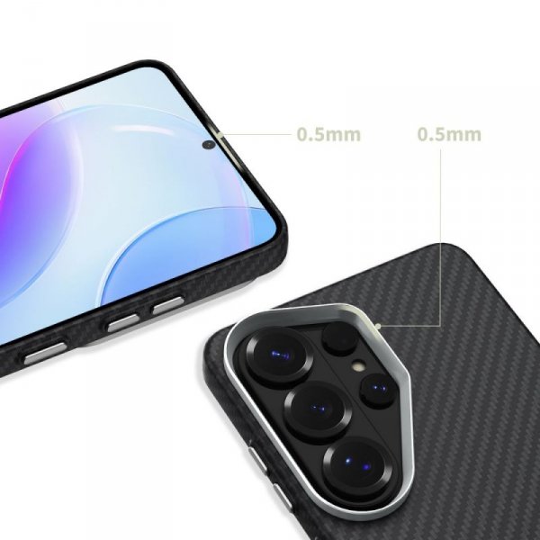 Etui Tech-Protect Ion Carbon MagSafe do Galaxy S26 Ultra - Black/Silver