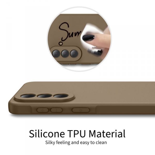 Etui Silikonowe Tech-Protect Icon do Samsung Galaxy A57 5G – Brązowe (Brown)