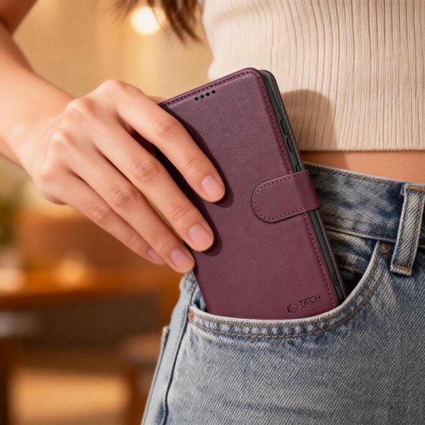 Etui z klapką Samsung Galaxy A36 / A56 / A37 5G Portfel Ciemnofioletowe