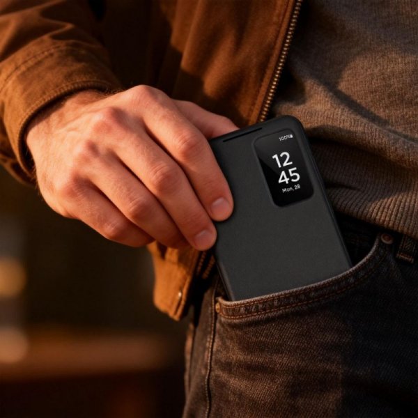 Etui z klapką Samsung Galaxy A37 5G Portfel TECH-PROTECT Czarny Mat