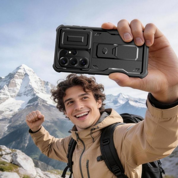 Etui Pancerne + Szkło Tech-Protect Kevlar Cam+ do Samsung Galaxy S26 Ultra - Black