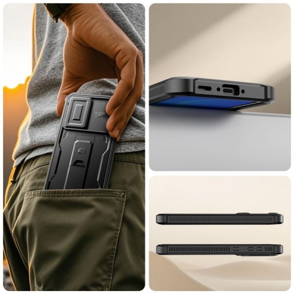 Pancerne Etui Tech-Protect Kevlar Cam+ do Samsung Galaxy A36 / A37 5G Black