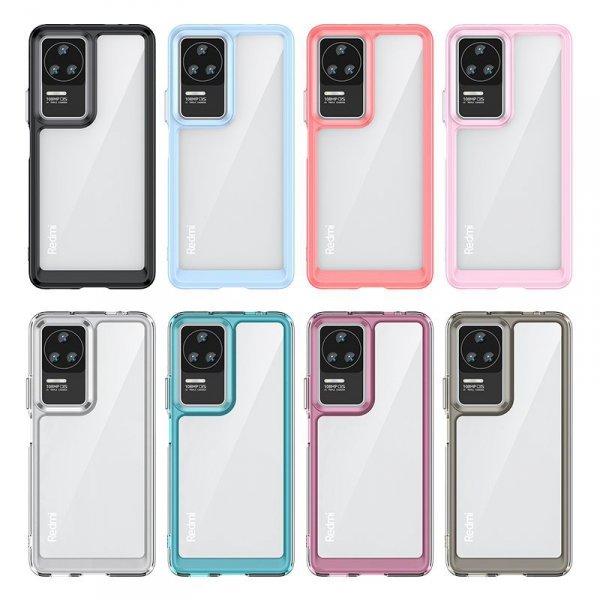 Outer Space Case etui Xiaomi Poco F4 5G pokrowiec z elastyczną ramką niebieskie