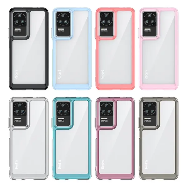 Outer Space Case etui Xiaomi Poco F4 5G pokrowiec z elastyczną ramką niebieskie