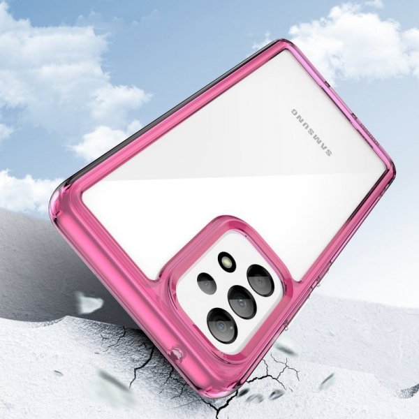 Outer Space Case etui do Samsung Galaxy A53 5G pokrowiec z elastyczną ramką różowe