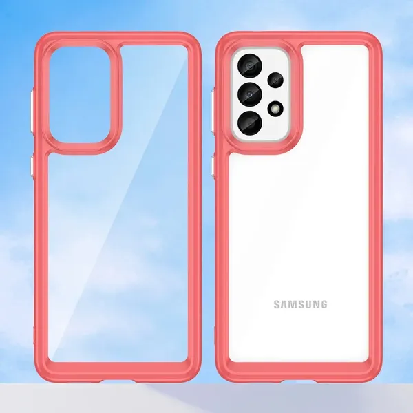Outer Space Case etui do Samsung Galaxy A33 5G pokrowiec z elastyczną ramką czerwone