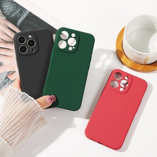 Silicone case etui iPhone 13 Pro Max silikonowy pokrowiec miętowozielone