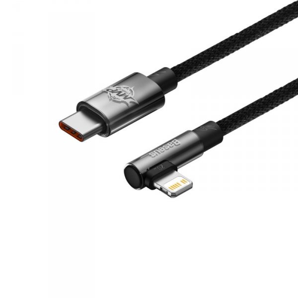 Kabel Baseus CAVP000301 kątowy Lightning - USB-C PD 20W 480Mb/s 2m - czarny