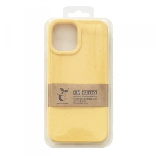 Eco Case etui iPhone 14 Plus silikonowy degradowalny pokrowiec żółte