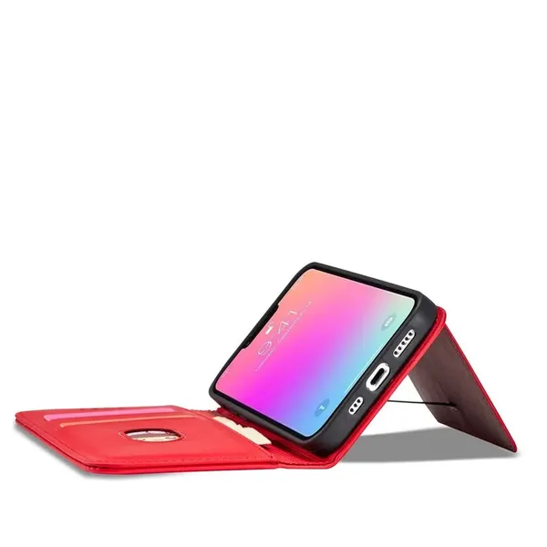 Magnet Card Case etui Samsung Galaxy A23 5G pokrowiec z klapką portfel podstawka czerwone