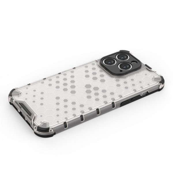 Honeycomb etui iPhone 14 Pro Max pancerny hybrydowy pokrowiec niebieskie