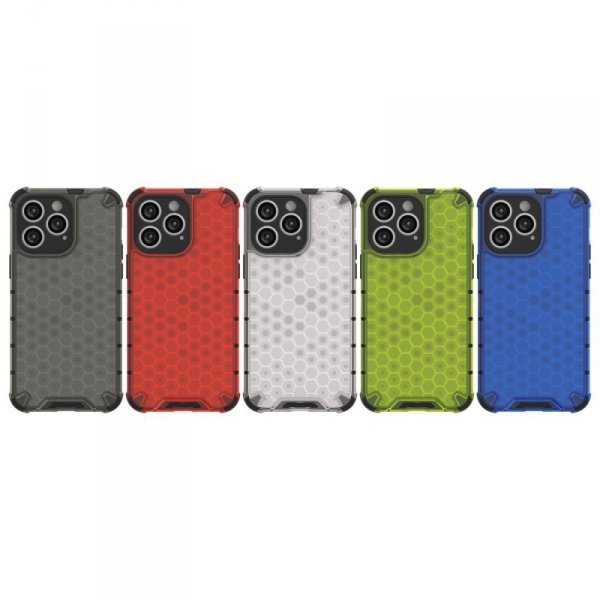 Honeycomb etui iPhone 14 Pro Max pancerny hybrydowy pokrowiec przezroczyste