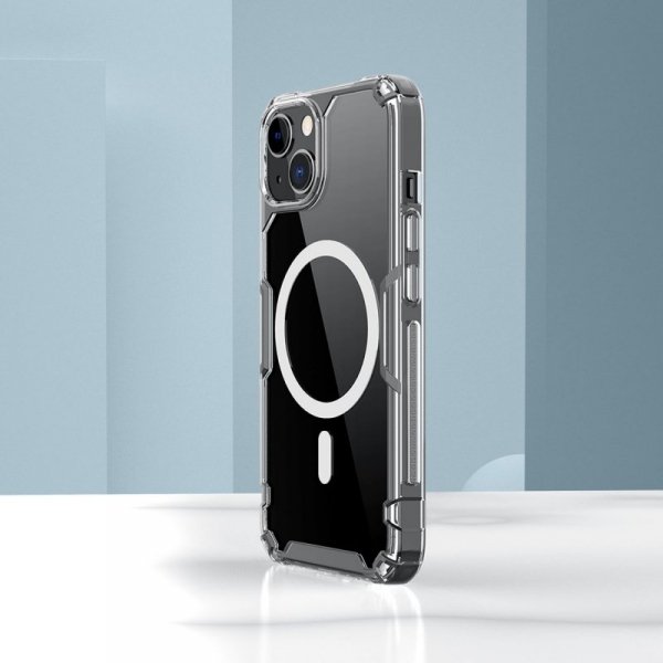 Nillkin Nature Pro Magnetic Case etui iPhone 14 Plus magnetyczny pokrowiec MagSafe niebieski