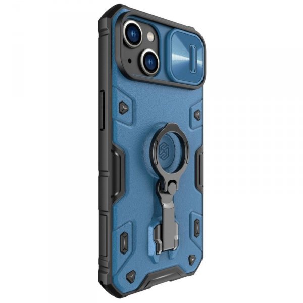Nillkin CamShield Armor Pro Magnetic Case etui iPhone 14 magnetyczny pokrowiec MagSafe z osłoną na aparat niebieskie