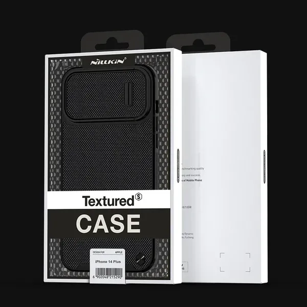 Nillkin Textured S Case etui iPhone 14 Plus pancerny pokrowiec z osłoną na aparat czarny
