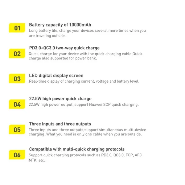 Baseus Adaman Metal powerbank z szybkim ładowaniem 10000mAh 22.5W (Overseas Edition 2021) czarny