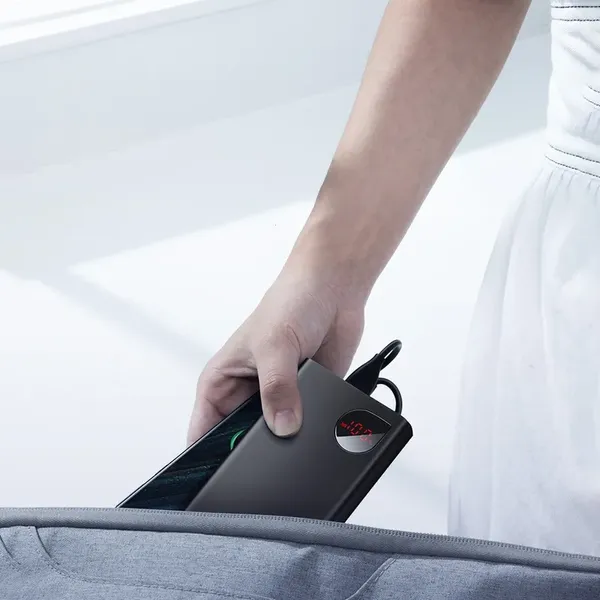 Baseus Adaman powerbank z szybkim ładowaniem 20000mAh 22.5W + kabel USB-A - USB-C 3A 0.3m czarny