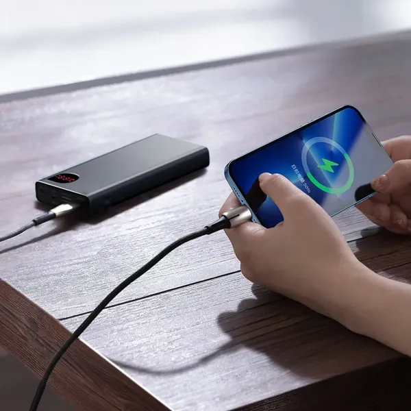 Baseus Adaman powerbank z szybkim ładowaniem 20000mAh 22.5W + kabel USB-A - USB-C 3A 0.3m czarny
