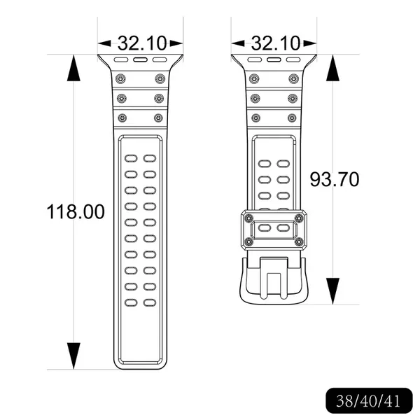 Strap Triple Protection pasek Apple Watch SE, 9, 8, 7, 6, 5, 4, 3, 2, 1 (41, 40, 38 mm) opaska bransoleta biały