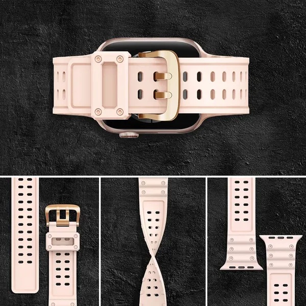 Strap Triple Protection pasek Apple Watch SE, 9, 8, 7, 6, 5, 4, 3, 2, 1 (41, 40, 38 mm) opaska bransoleta różowy