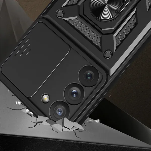 Hybrid Armor Camshield etui do Samsung Galaxy A54 5G pancerny pokrowiec z osłoną na aparat czarne