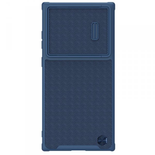 Nillkin Textured S Case etui Samsung Galaxy S22 Ultra pancerny pokrowiec z osłoną na aparat niebieskie
